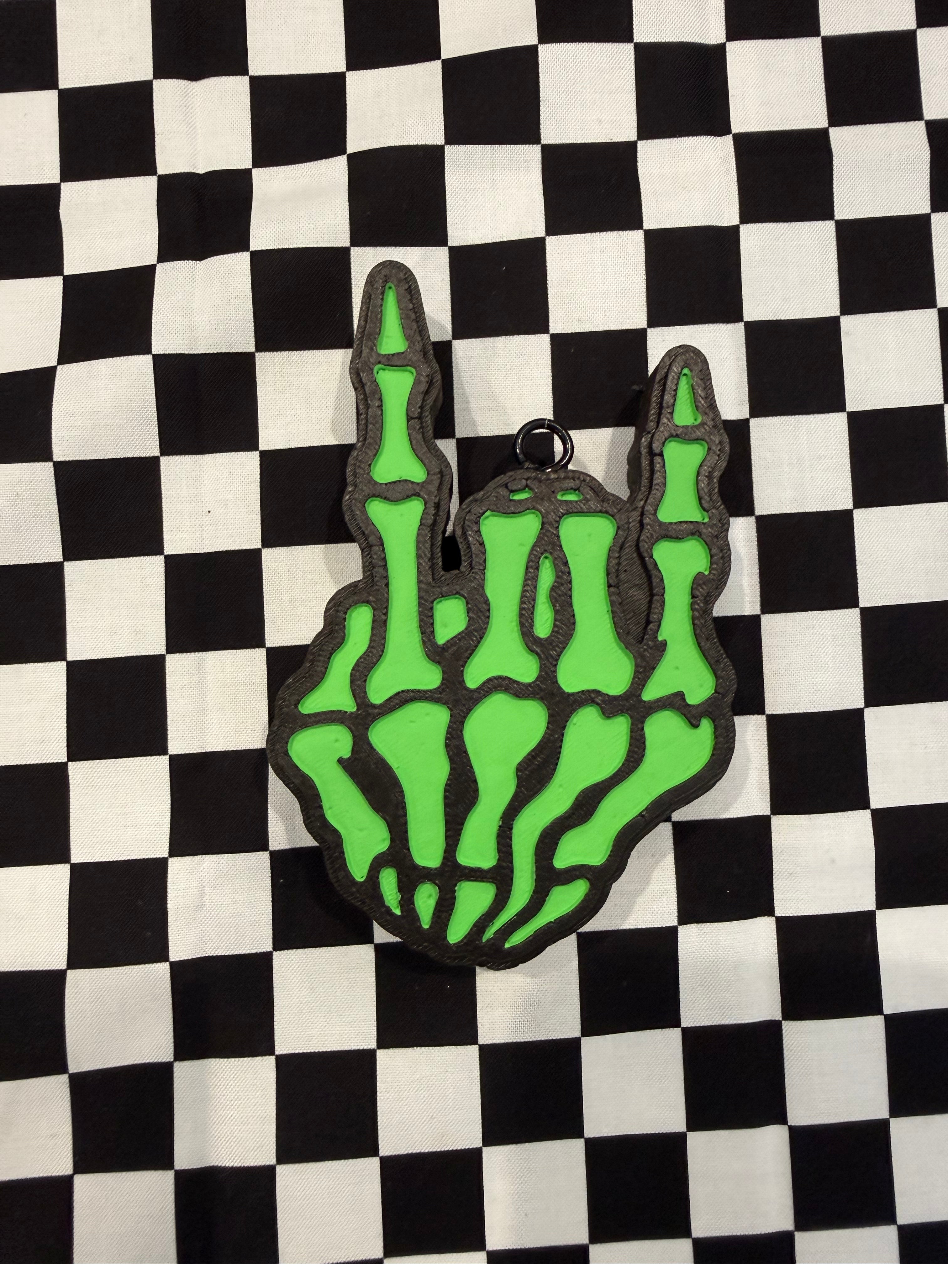 Skeleton Rock Hand Car Freshie