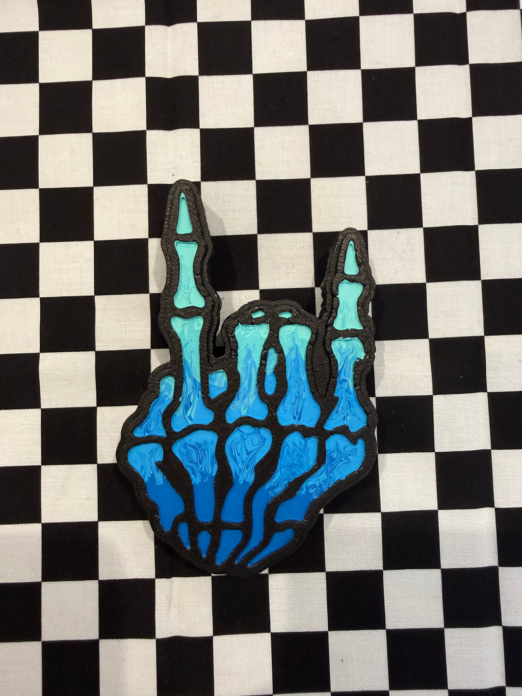 Skeleton Rock Hand Car Freshie