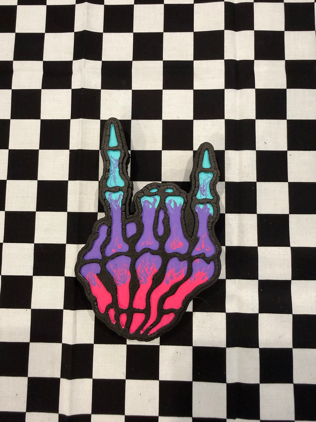 Skeleton Rock Hand Car Freshie