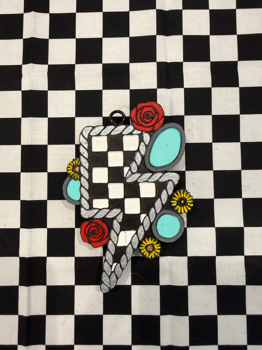Western Checkered Car Freshie