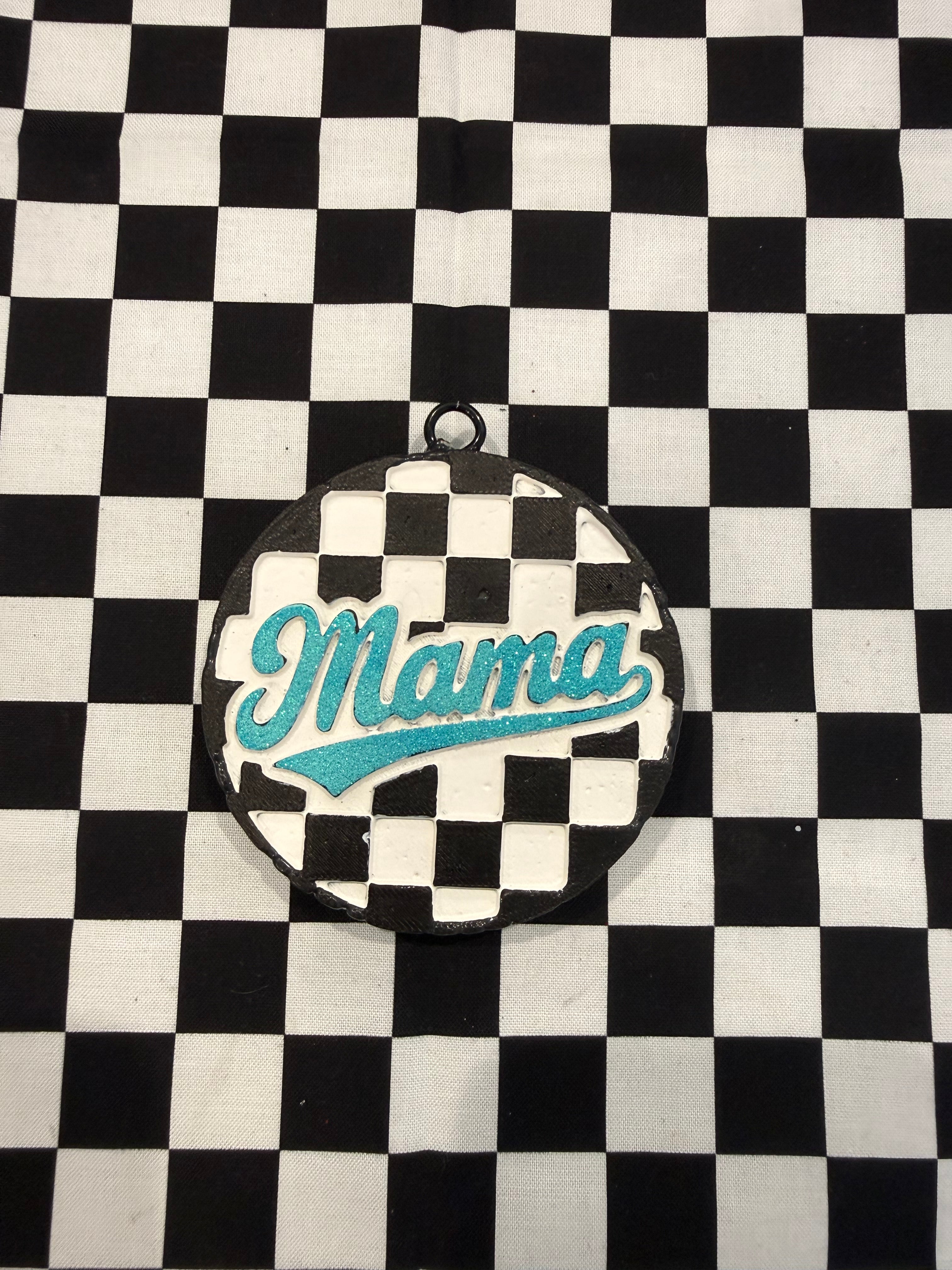 Mama Checkered Car Freshie