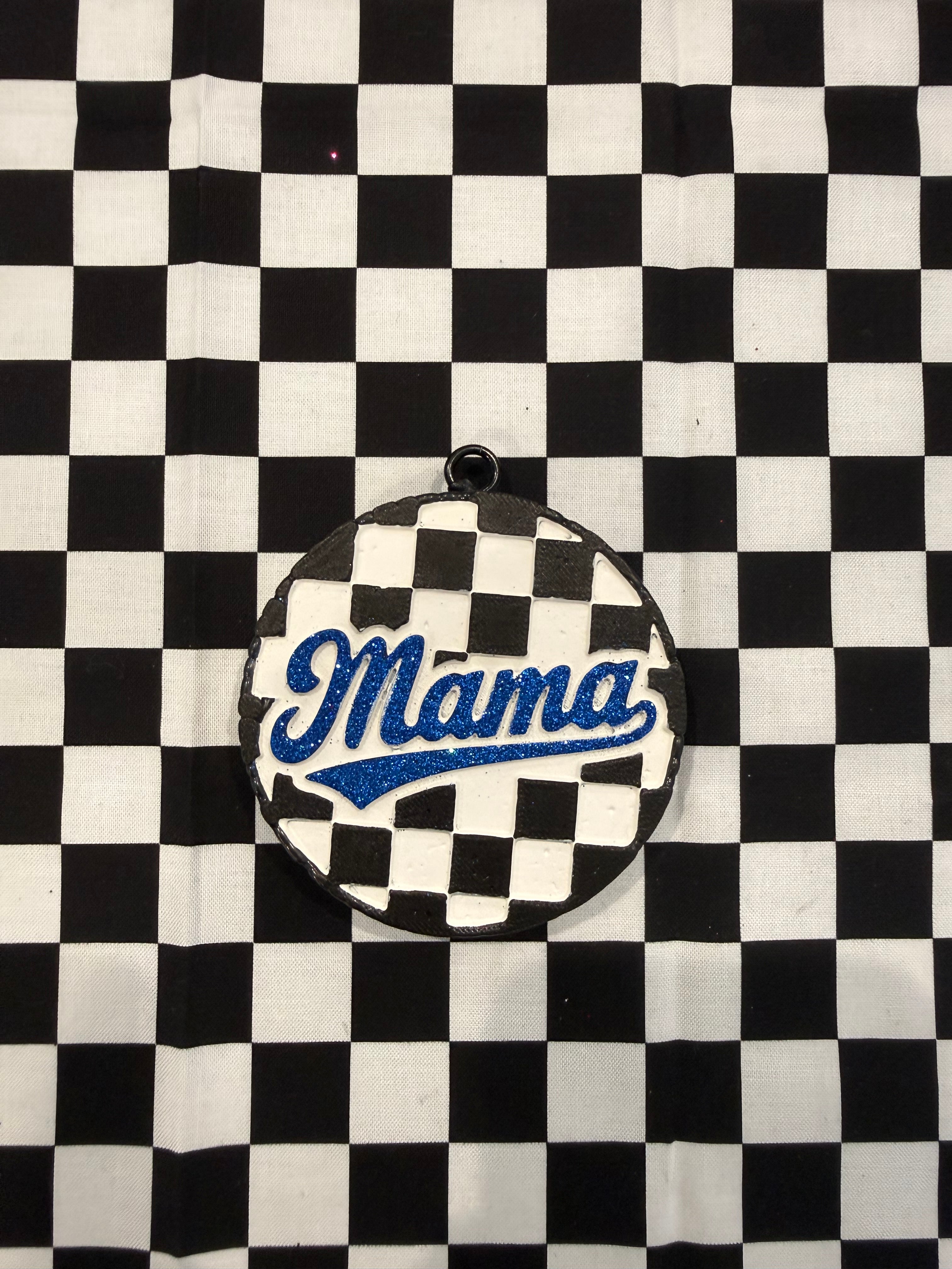 Mama Checkered Car Freshie